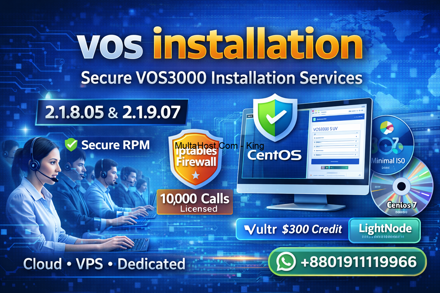 VOS安装 – 专业VOS3000安装服务（CentOS7 2.1.8.05 & 2.1.9.07 Stable Version）